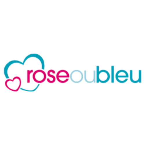logo de la marque rose ou bleu